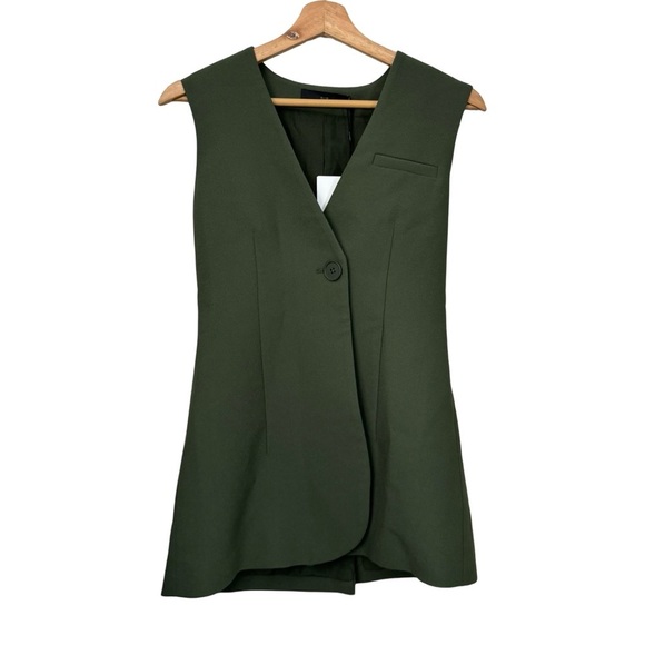 Sir The Label Gilles Vest Olive Green XS Sleeveless Blazer Top NWT Structured - Picture 3 of 16